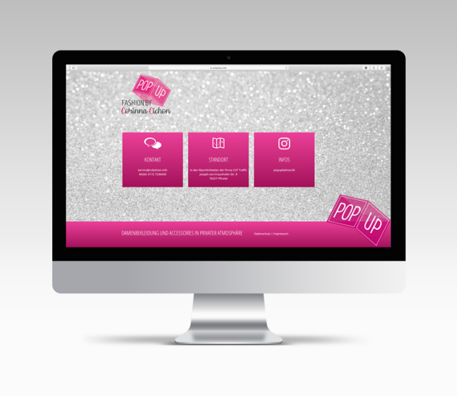 Corinna Cichon Pop-Up-Fashion | cichon webvisitenkarte