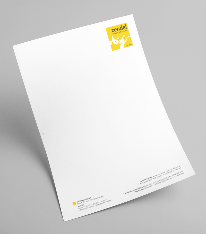 Zendel Geschäftsbrief