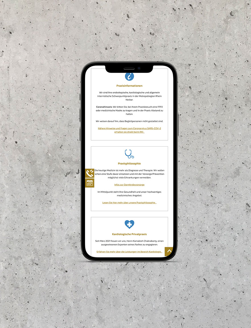 Handy-Ansicht der Website von Dr. Finjap