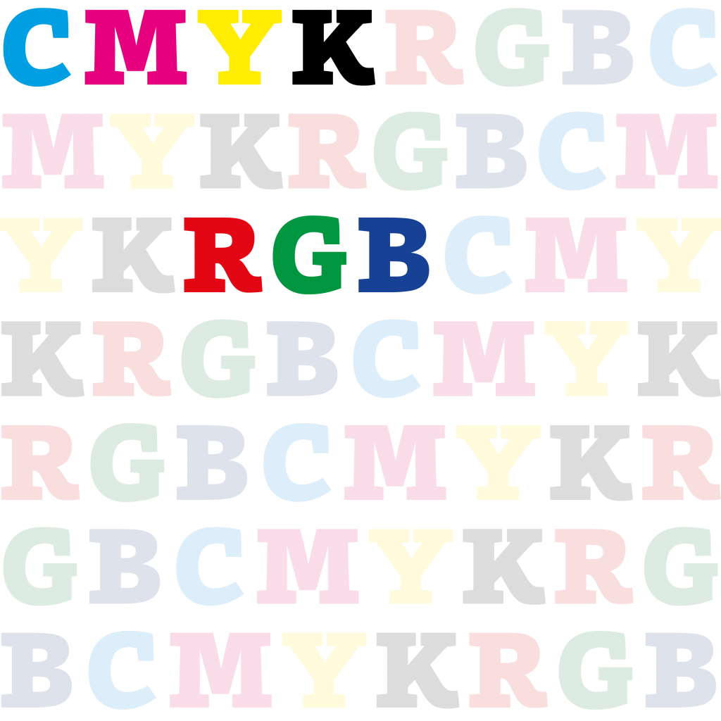 Farblicher Unterschied CMYK und RGB