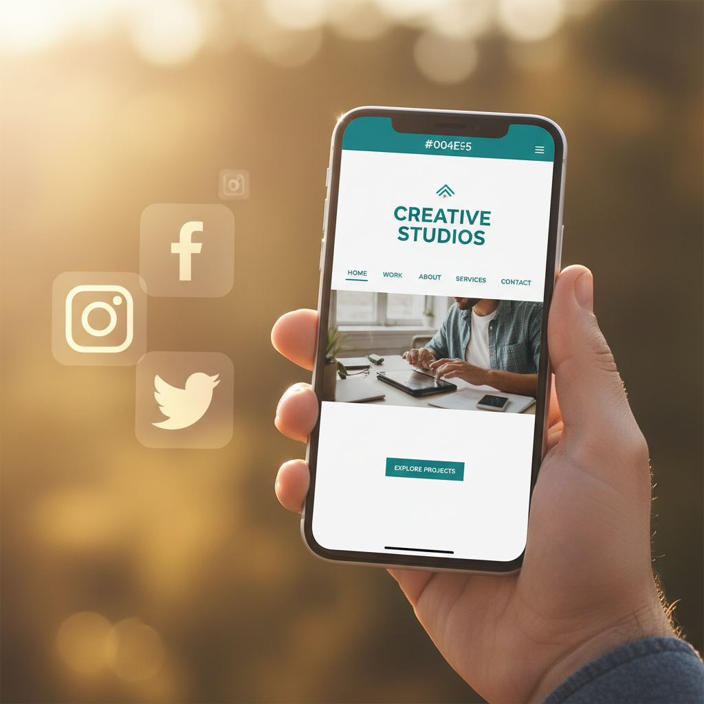 Smartphone zeigt professionelle Website – brauche ich noch eine Website